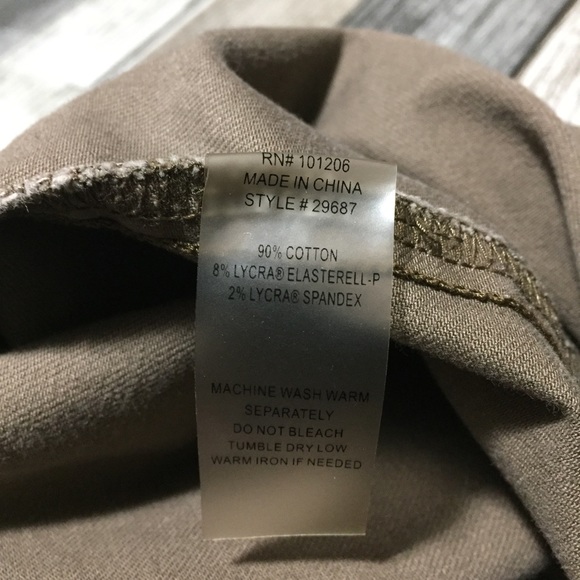 Soft Surroundings Pull On Pants Women’s S Brown Ankle Buttons (Inseam 27.5) - Picture 9 of 10